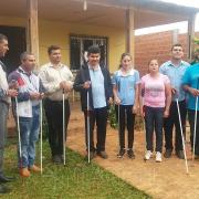 Miembros de la asociación de ciegos del Paraguay