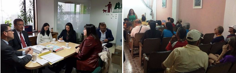 Momentos de un encuentro y reunión por el Programa Ágora Cuba