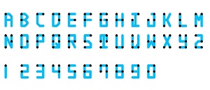 detalle del tipo de letra braille con las letras del alfabeto con puntos de braille