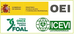 Logotipos del Gobierno de España, Ministerio de Educación, FOAL, OEI e ICEVI Latinoamérica
