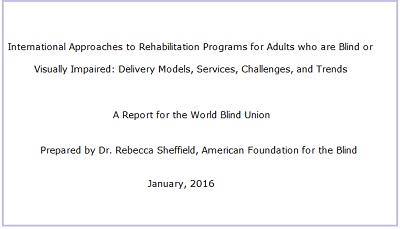 Portada del Informe sobre rehabilitacion (con el título y autora del informe)