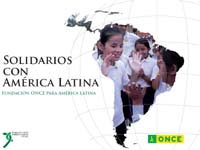 Portada del libro (grupo de niños y el mapa de América)