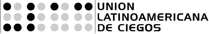 Logo de la Unión Latinoamericana de Ciegos