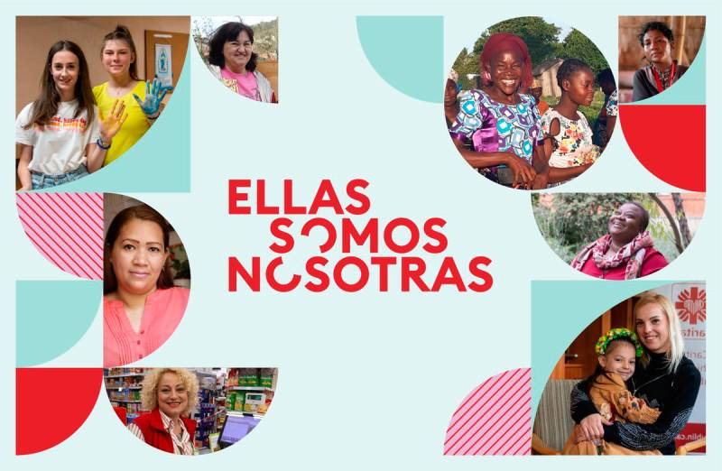 Imagen de la campaña con texto que dice "Ellas somos nosotras"