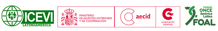 Logotipos de  ICEVI, Ministerio de Asuntos Exteriores y de Cooperación, Aecid Cooperación Española y de Foal 
