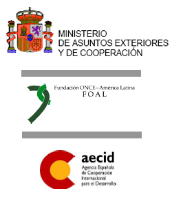 Logotipos: Mimisterio de Asuntos Exteriores y de Cooperacion, FOAL y AECID